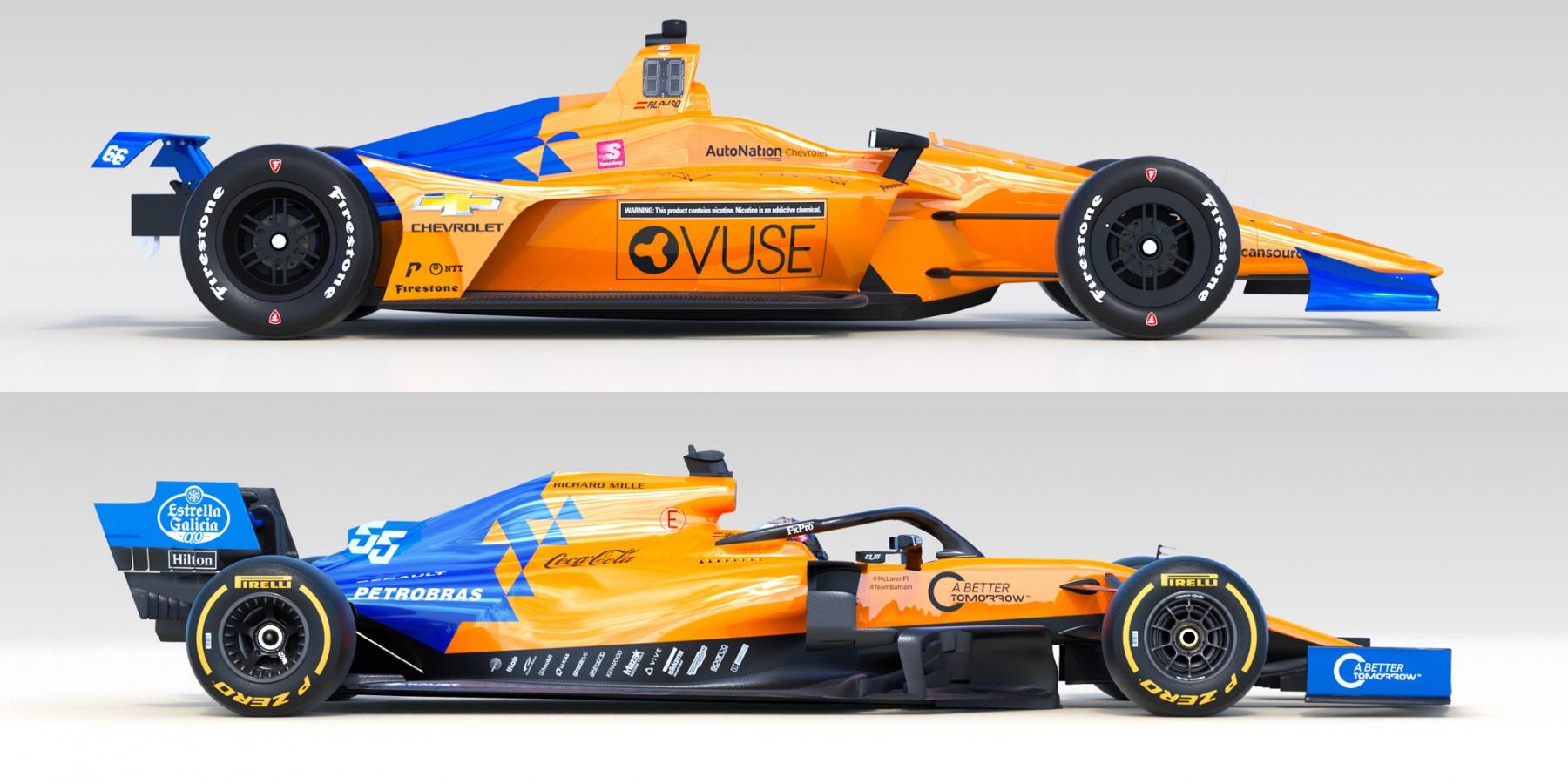 Samochody F1 oraz IndyCar McLarena, fot. WTF1