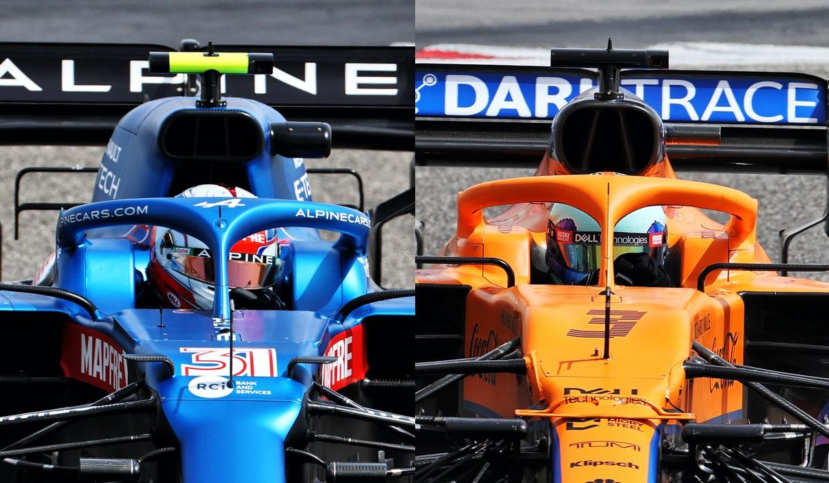 Porównanie górnej części bolidów Alpine i McLarena, fot. Motorsport Week