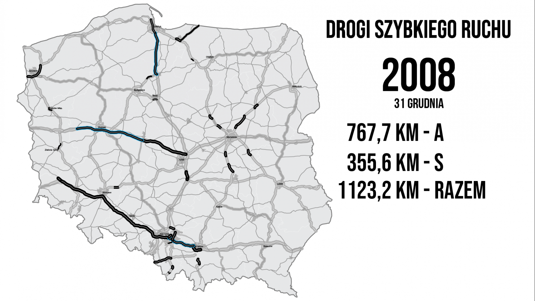 drogi w Polsce w 2008 roku