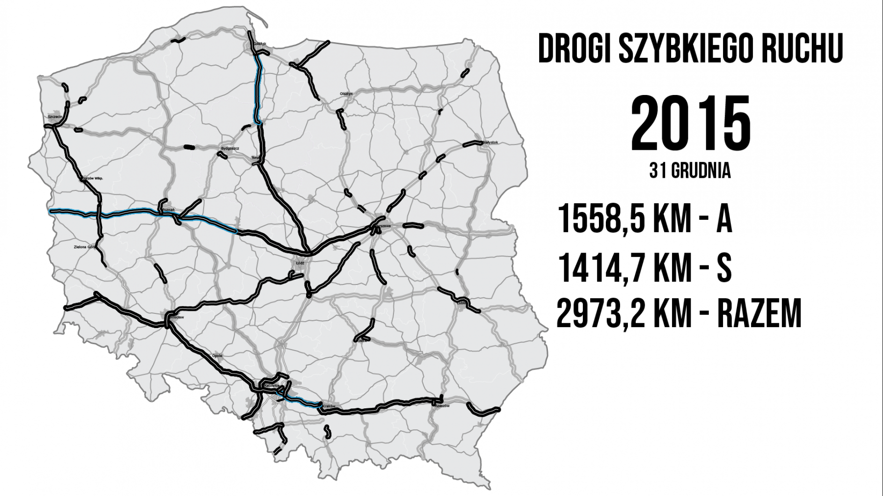 drogi w Polsce w 2015 roku